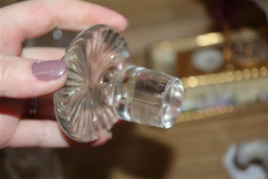 A pair of 19th century cut glass decanters and other cut glasswares